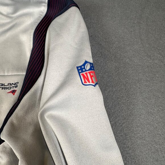 New England Patriots Mens XL Nike Gray Sideline Team Full Zip Hoodie Jacket - Picture 12 of 15